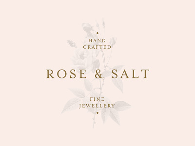 Rose & Salt Logo brand identity jewellery jewelry logo typography