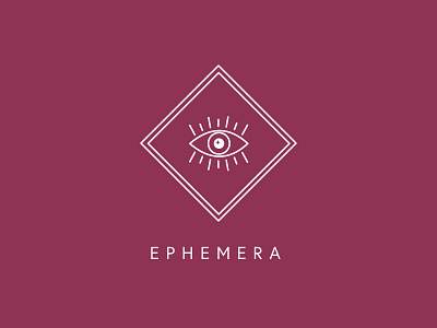 Ephemera Logo brand ephemera eye identity illustration logo sketchapp typography vector
