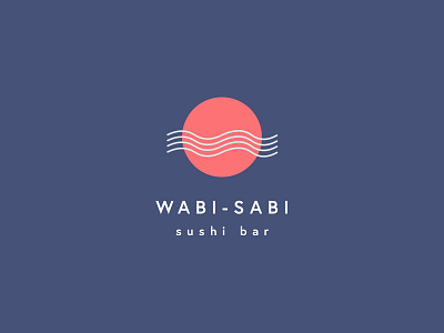 Wabi-Sabi Logo brand identity logo sushi typography wasabi