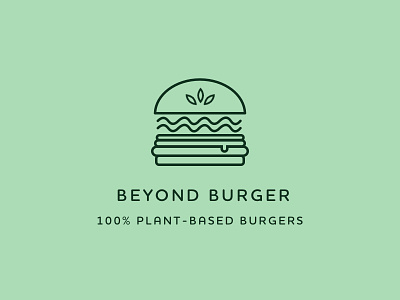 Beyond Burger Logo brand burger green identity illustration logo plant based vector vegan