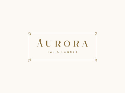 Aurora Logo after dark bar brand identity logo lounge typography