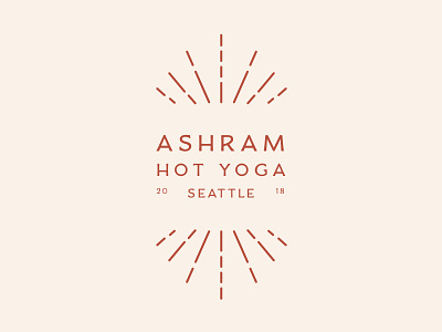 Ashram Logo ashram brand hot yoga identity illustration logo typography yoga