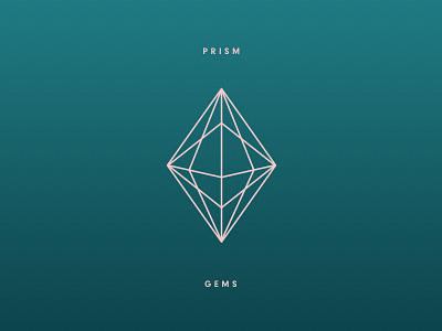 Prism Gems Logo brand gems geometric geometry identity illustration logo prism typography