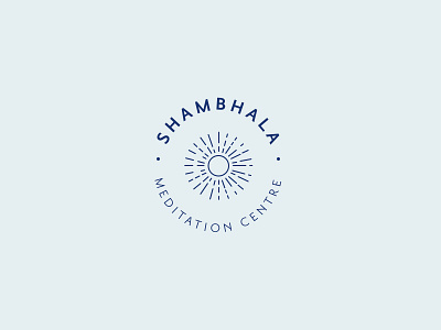 Shambhala Logo brand identity illustration logo meditation peace sun typography