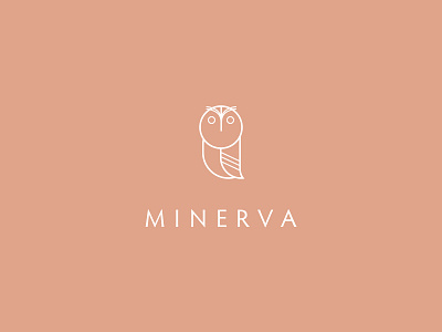Minerva Logo brand identity logo minerva owl typography