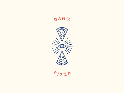 Dan's Pizza Logo brand identity illuminati illustration logo pizza typography za