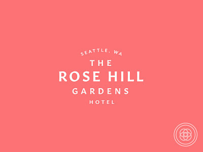 Rose Hill Logo brand hotel identity logo rose typography