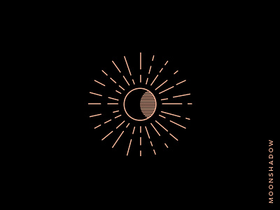 Moonshadow Logo brand eclipse esoteric identity logo lunar moon moonshadow typography