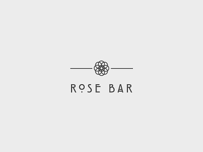 Rose Bar Logo art deco art nouveau bar brand identity illustration logo rose typography