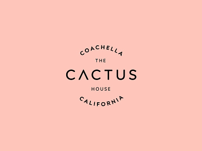 Cactus House Logo brand cactus desert identity logo plants typography