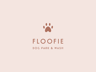 Floofie Logo brand dog fluffy friend identity logo park typography wash