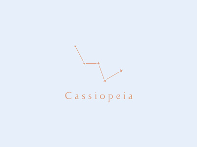 Cassiopeia Logo brand cassiopeia constellation identity logo stars typography universe