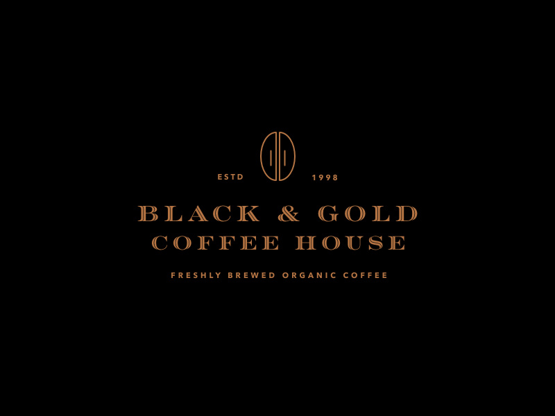 Black & Gold Coffee House Logo by Leila Howell on Dribbble