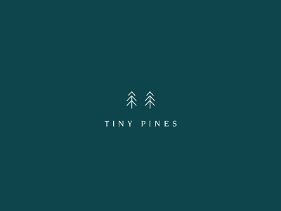 Tiny Pines Logo brand identity logo national park nature outdoor pines typography