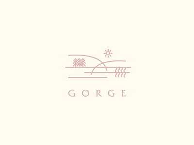 Gorge Logo brand gorge identity logo mountains outdoors pine pnw river typography valley