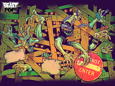 NERF: ZOMBIE STRIKE package art final artwork