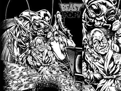 CREEPSHOW: THEY'RE CREEPING UP ON YOU inked artwork