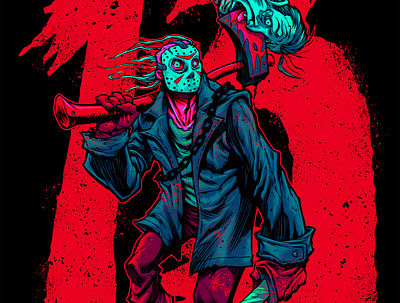 TGIF: 13 (color) friday the 13th horror horror art horror movie illustration jason voorhees poster design