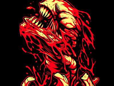 ALIEN: CHESTBURSTER alien blood horror horror art horror movie monster movie art t shirt design