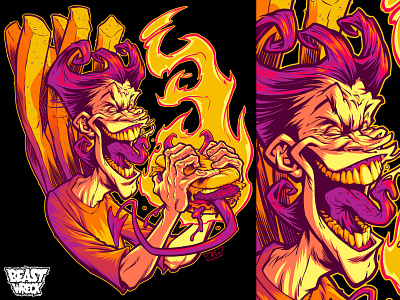 EVIL BOYS EATING EVIL HAMBURGERS