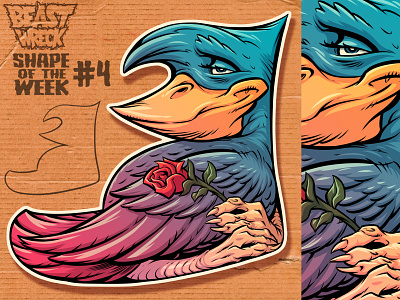 BEAST-SHAPE CHALLENGE #3 bird character design