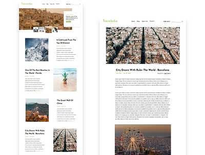 Traveledia Blog Website Design V2 adobe xd blog blog design blog post blog site blogger design travel travel and blog travel website ui ux