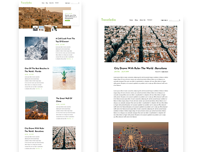 Traveledia Blog Website Design V2