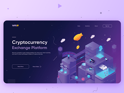 Cryptocurrency Exchange Platform bitcoin blockchain crypto cryptocurrency exchange illustration landing landingpage platform typography ui ux design ui design ui ux uidesign ux vector web webdesign webdesigns