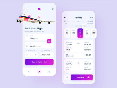 Flight Booking App airline airplane app app design fligh flight app flight booking flight search ticket travel traveling trips ui design uiux