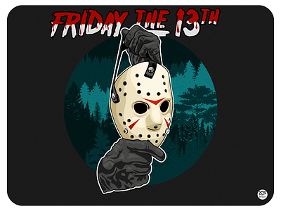 Jason crystal lake design flat design flat illustration flatdesign friday 13th friday the 13th fridaythe13th horror illustraion illustration jason jason voorhees