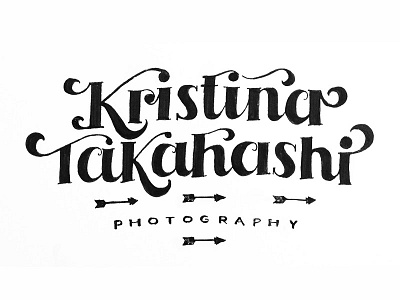 Kristina Logo Sketch #3 a arrow k lettering photography r sketch t