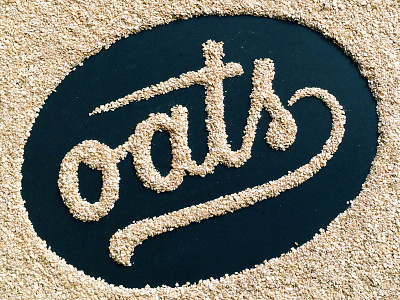 Oats dimensional type food lettering food typography lettering oats