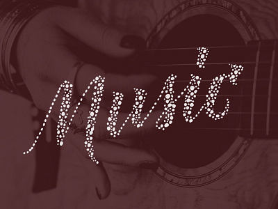 Music Lettering dots hand lettering lettering music script typography