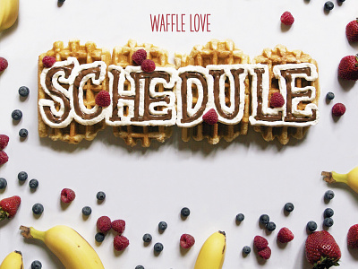 Waffle Love Food Lettering