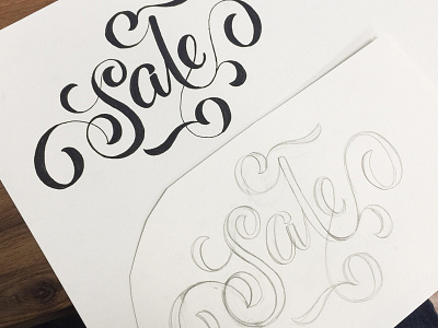 Sale Sketch flourish hand lettering lettering s sale script swash