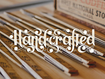 Handrafted ball terminal display type hand lettering handcrafted lettering typography