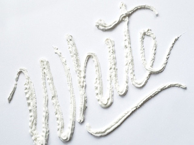 White On White food lettering food type food typography hand lettering lettering whipped cream white