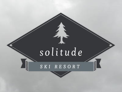 solitude mark identity logo skiing tree utah