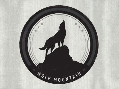 ski utah: wolf mountain badge logo mountain utah wolf