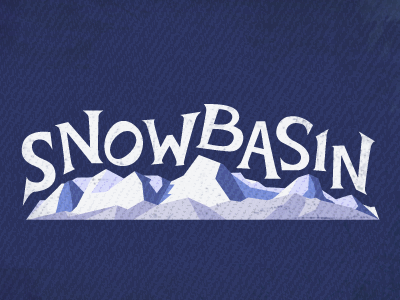 ski utah: snowbasin hand lettering lettering mountains skiing utah