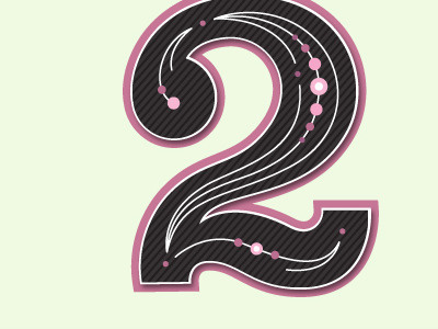 type by number: 2 lettering number two