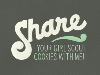 Sharing is caring, right? girl scout hand lettering lettering script