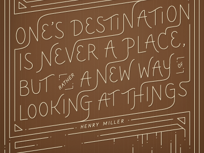 Destination lettering quote travel