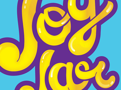 Joy Jar candy glossy identity logo purple yellow