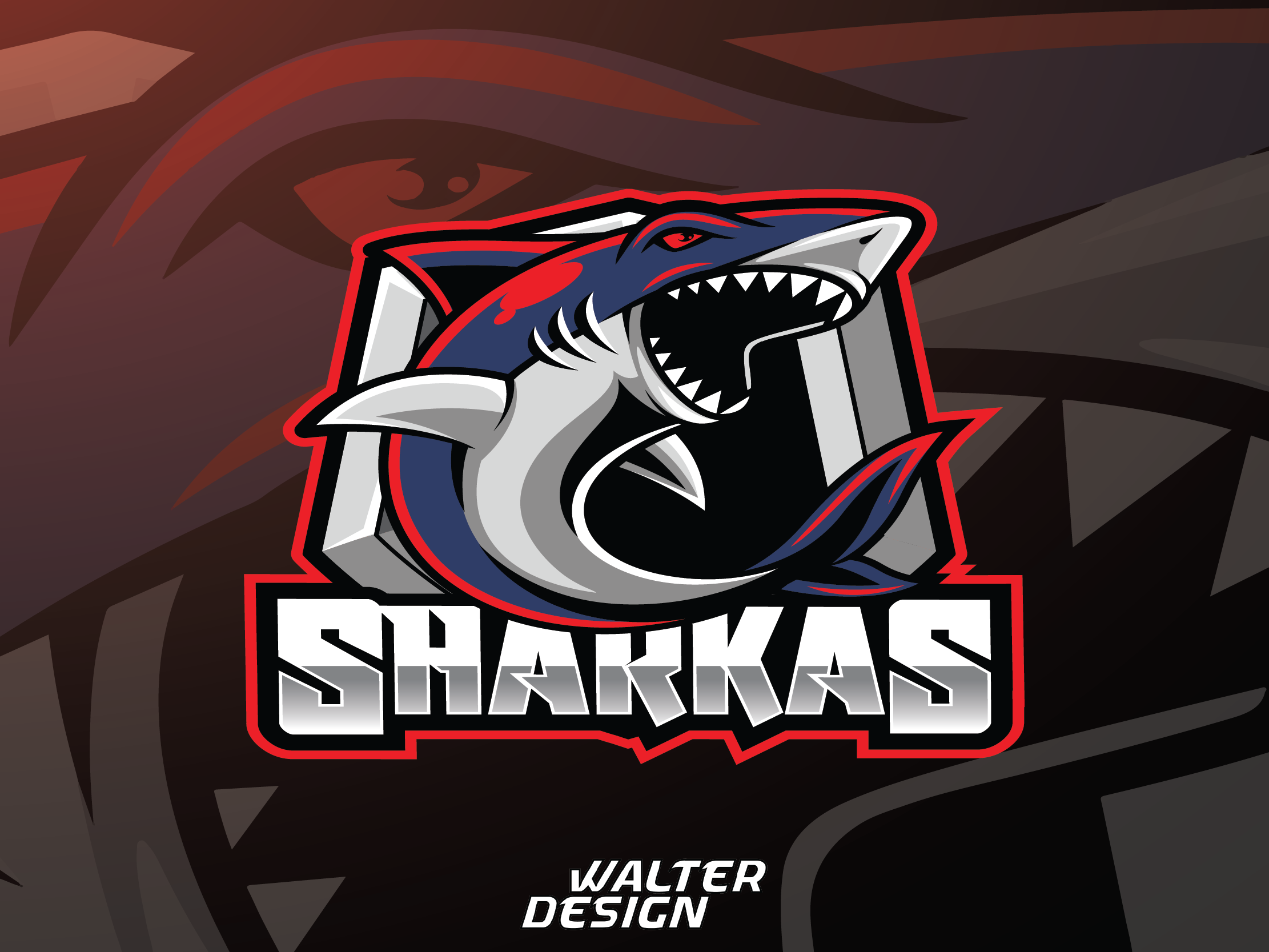 Sharkas Esport Logo by Walter on Dribbble