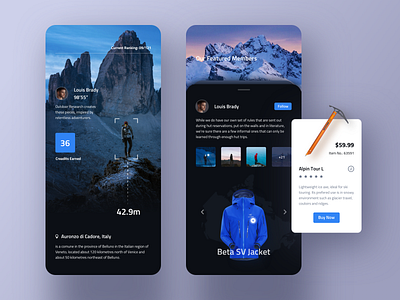 Mobile app UI