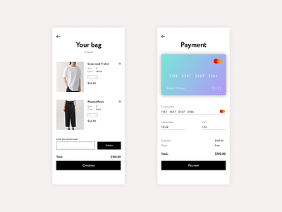 Daily UI 002 – Credit Card Checkout