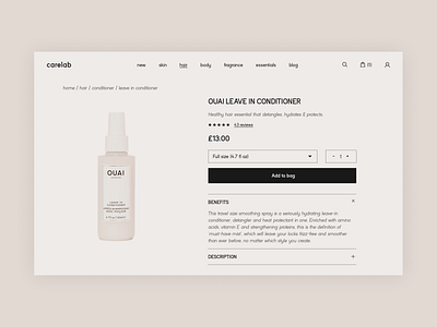 Daily UI 012 – E-Commerce Shop cosmetics daily ui daily ui challenge design ecommerce interface minimalism online shop shop simple ui ui design ux web web design website