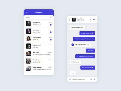 Daily UI – 013 Direct Messaging app application chat clean daily ui daily ui challenge design interface message messenger mobile mobile app simple ui ux