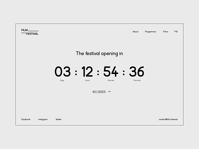 Daily UI 014 – Countdown Timer daily ui daily ui challenge design film festival interface simple timer ui web web design website